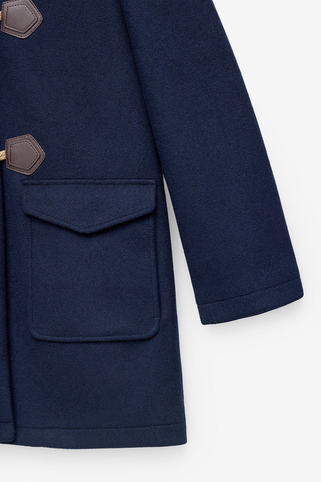CHAQUETA DE PUNTO LARGO MEDIO CON CAPUCHA