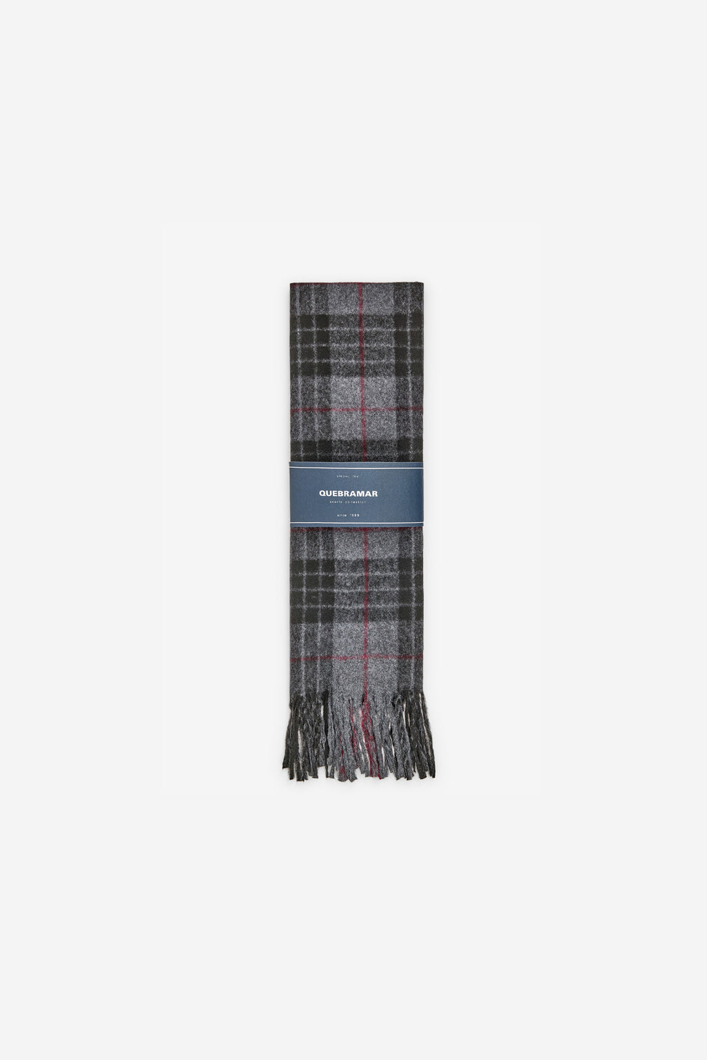 BUFANDA HOMBRE CUADROS - GRIS OSCURO