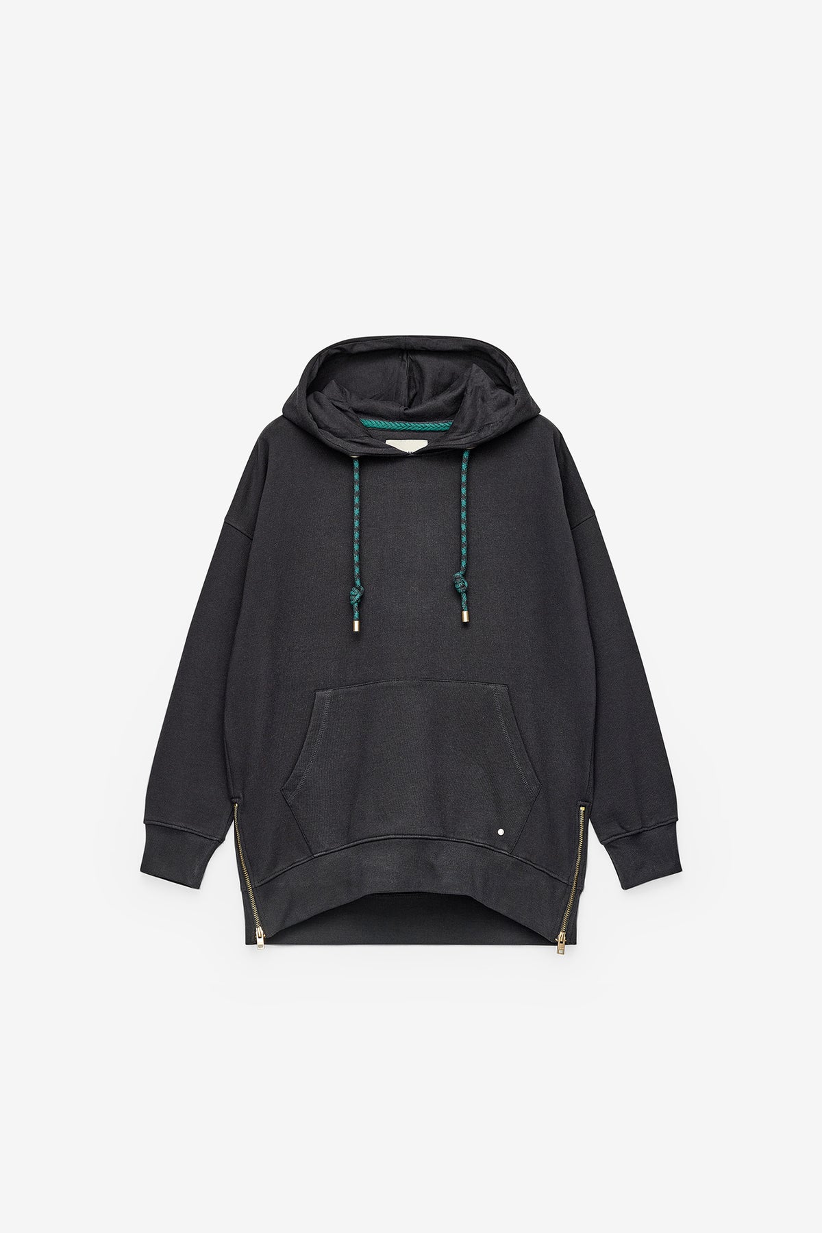 SWEATSHIRT COMPRIDA COM FECHOS