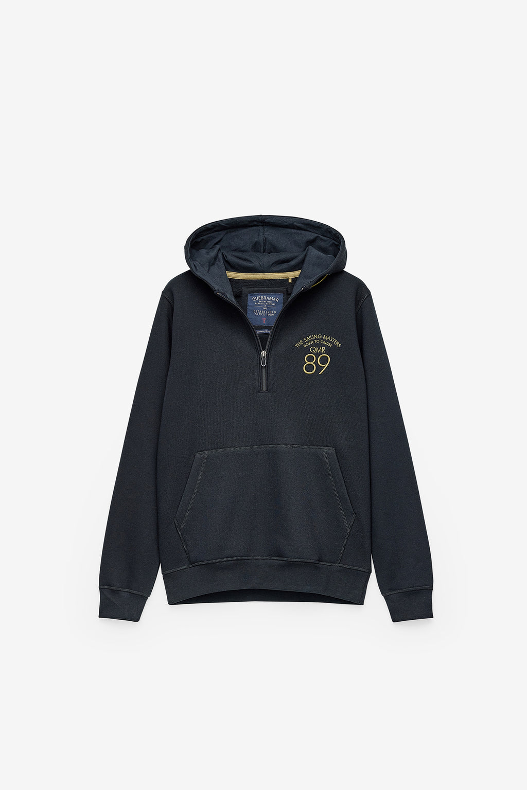 SWEATSHIRT COM CAPUZ E 1/2 FECHO