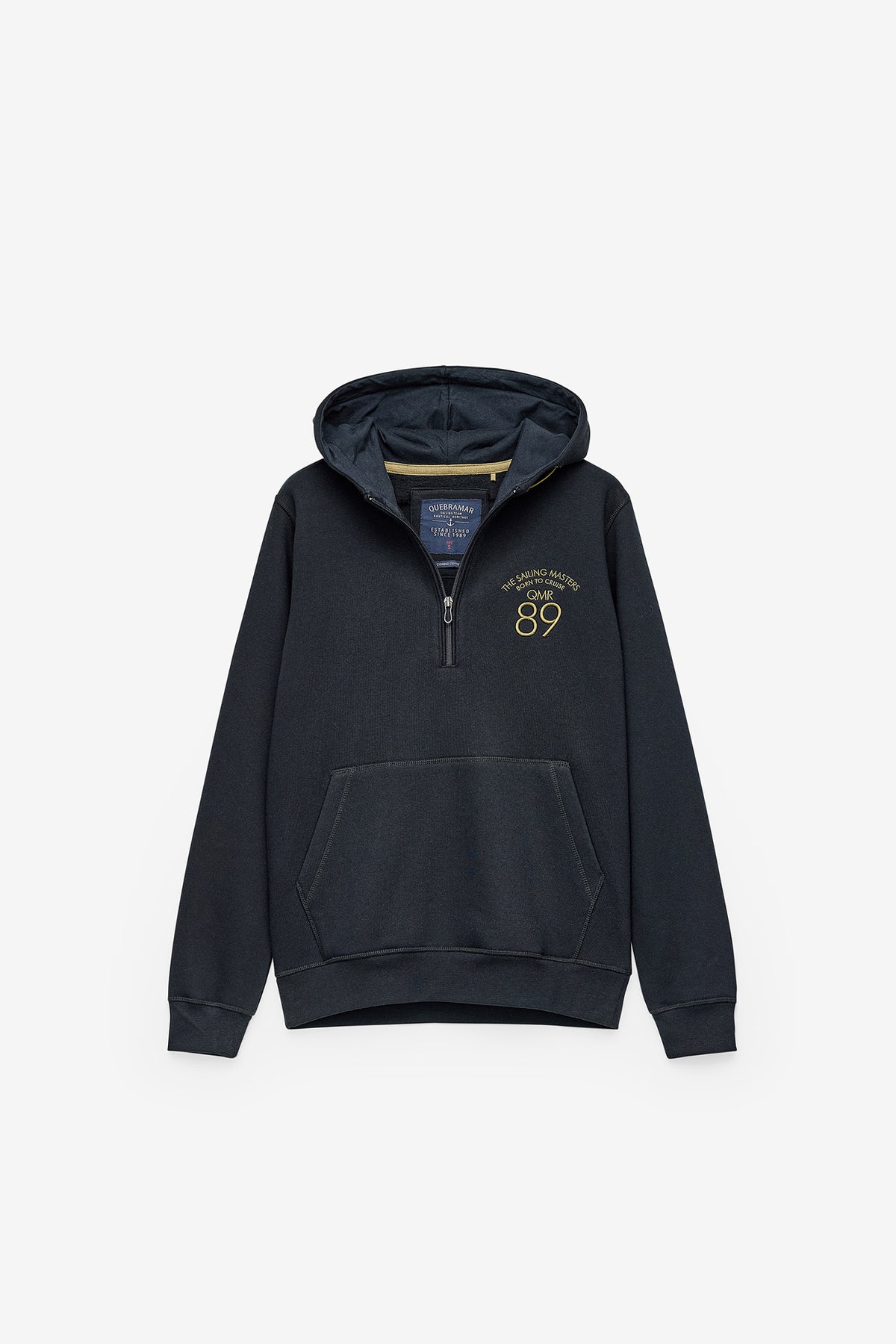 SWEATSHIRT COM CAPUZ E 1/2 FECHO