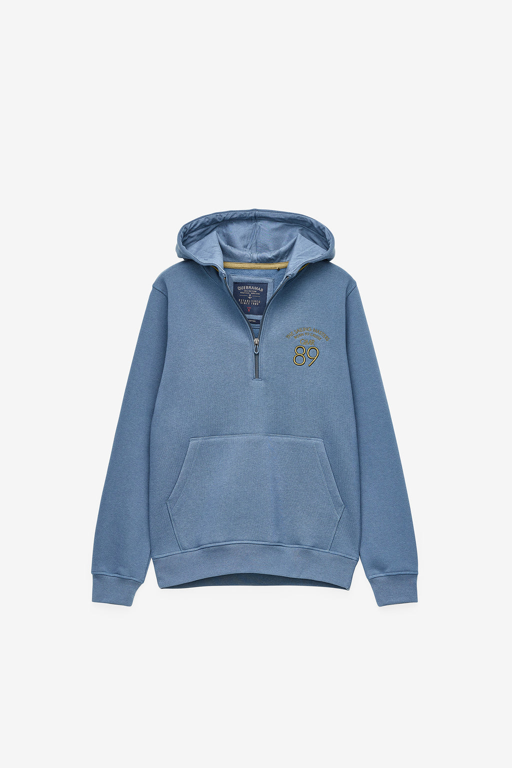 SWEATSHIRT COM CAPUZ E 1/2 FECHO