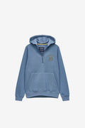 SWEATSHIRT COM CAPUZ E 1/2 FECHO