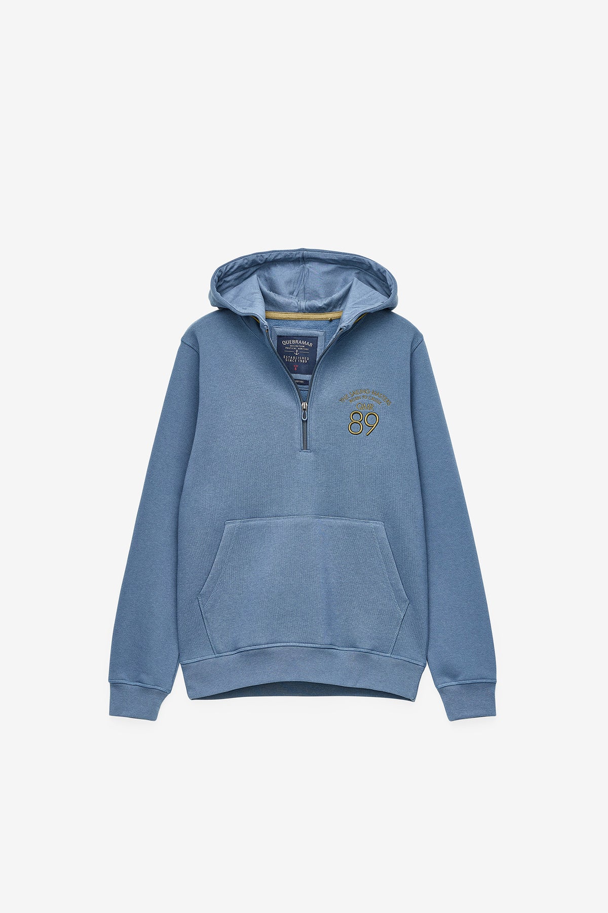 SWEATSHIRT COM CAPUZ E 1/2 FECHO