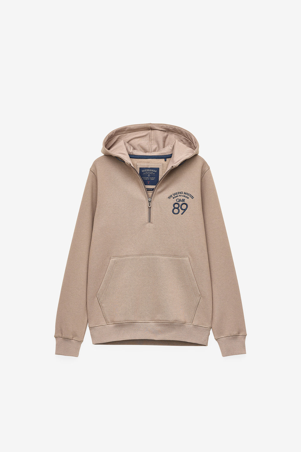 SWEATSHIRT COM CAPUZ E 1/2 FECHO