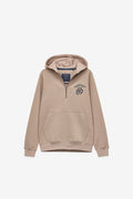SWEATSHIRT COM CAPUZ E 1/2 FECHO