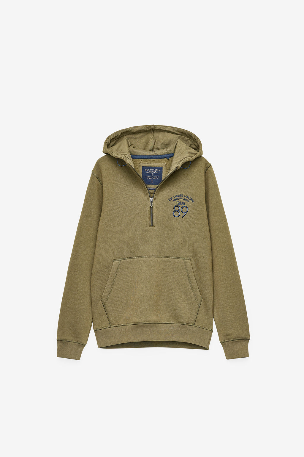 SWEATSHIRT COM CAPUZ E 1/2 FECHO