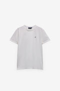 T-SHIRT BÁSICA COM LOGO EM CONSTRASTE
