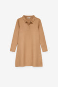VESTIDO DE PUNTO CON CUELLO POLO