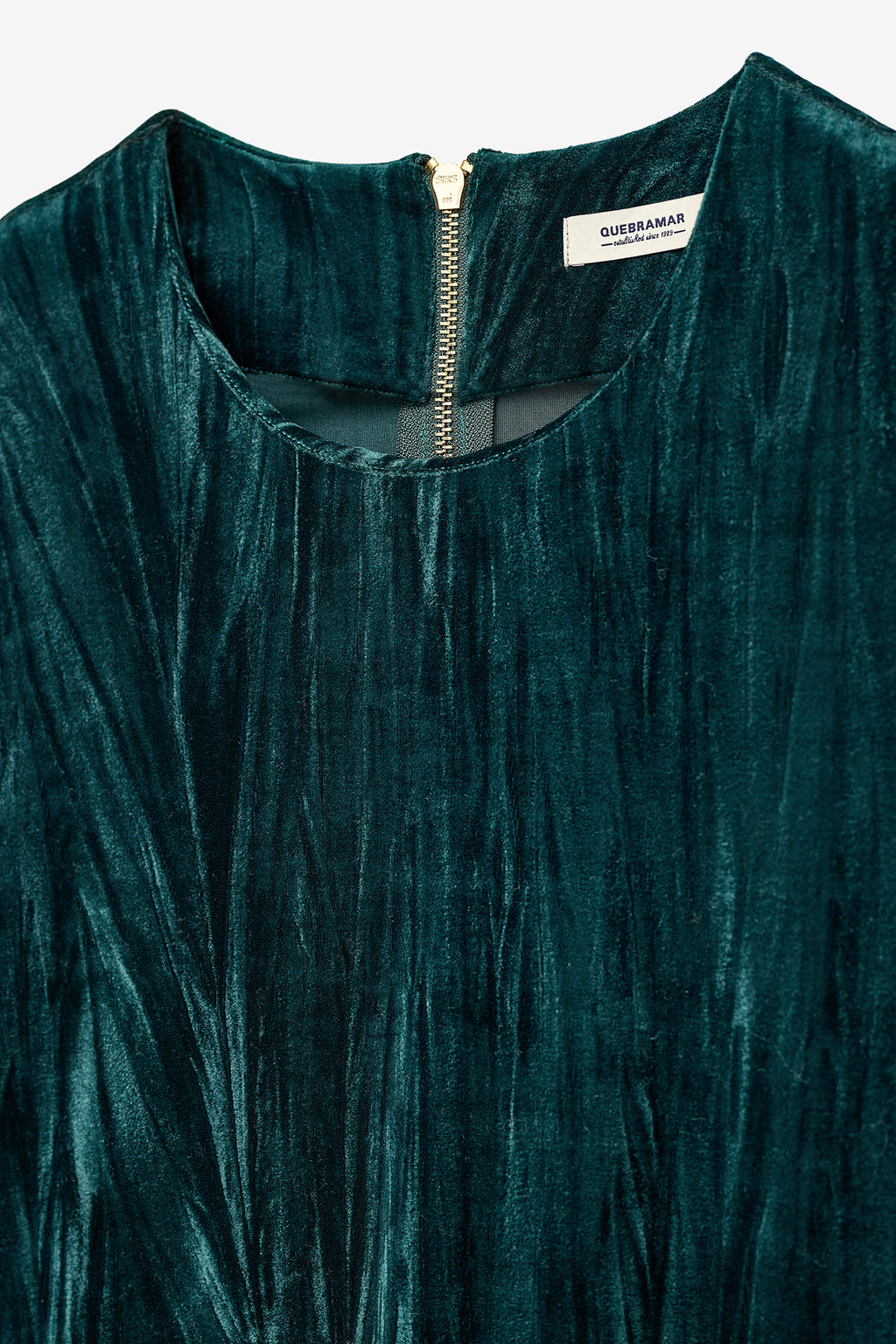 VESTIDO DE VELUDO COM FECHO