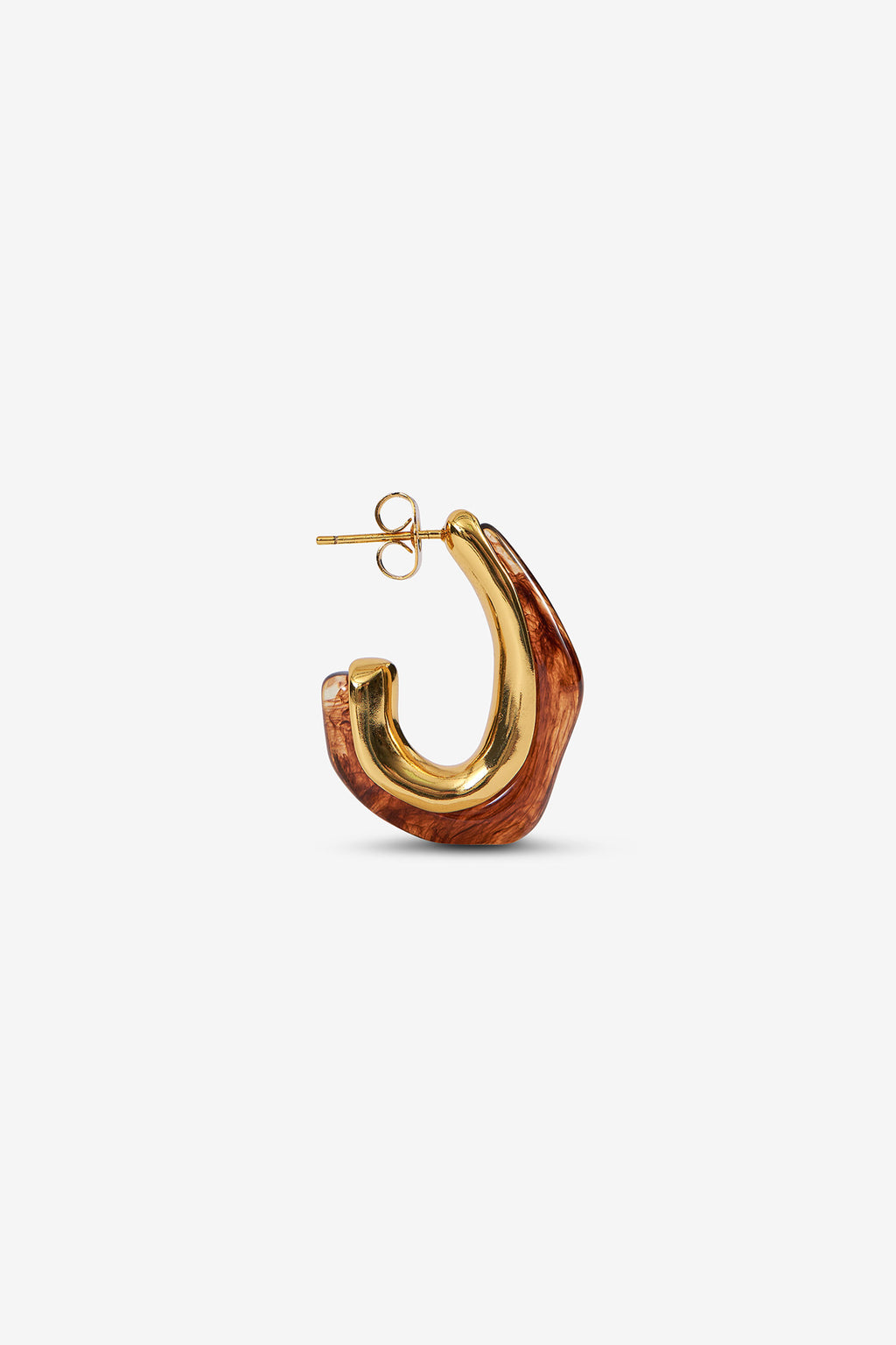 BRINCOS DOURADO COM EFEITO TARTARUGA
