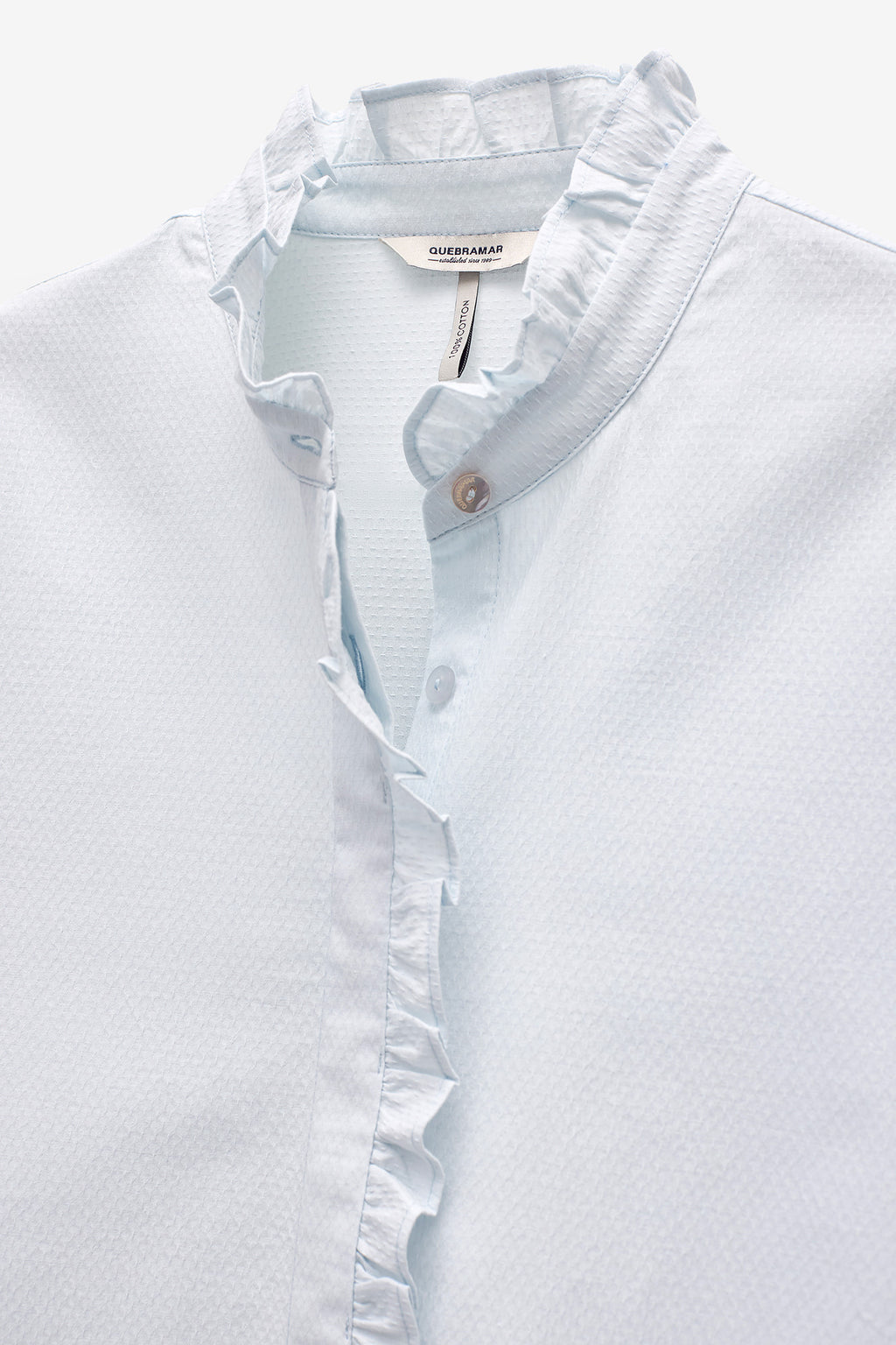 CAMISA COM FOLHOS MANGA COMPRIDA