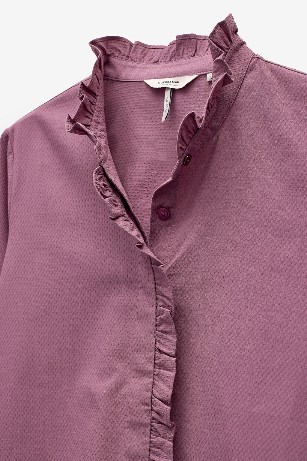 CAMISA COM FOLHOS MANGA COMPRIDA