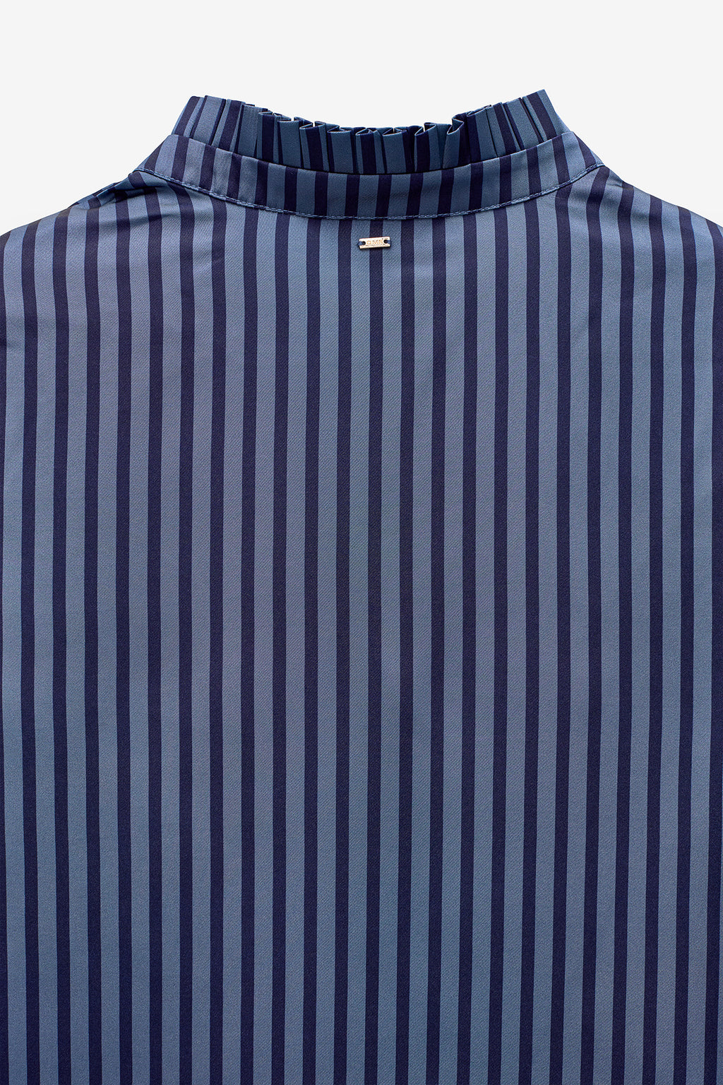 CAMISA SRA. SATÉN RAYA FINA TONO SOBRE TONO - NAVY