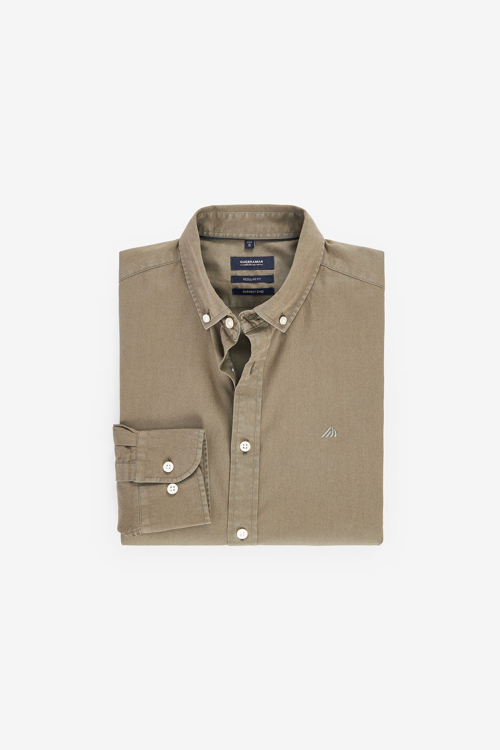 CAMISA BÁSICA REGULAR FIT EM SARJA