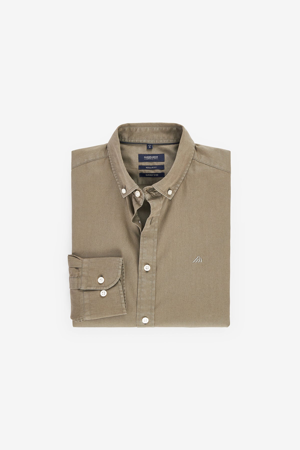 CAMISA BÁSICA REGULAR FIT EM SARJA