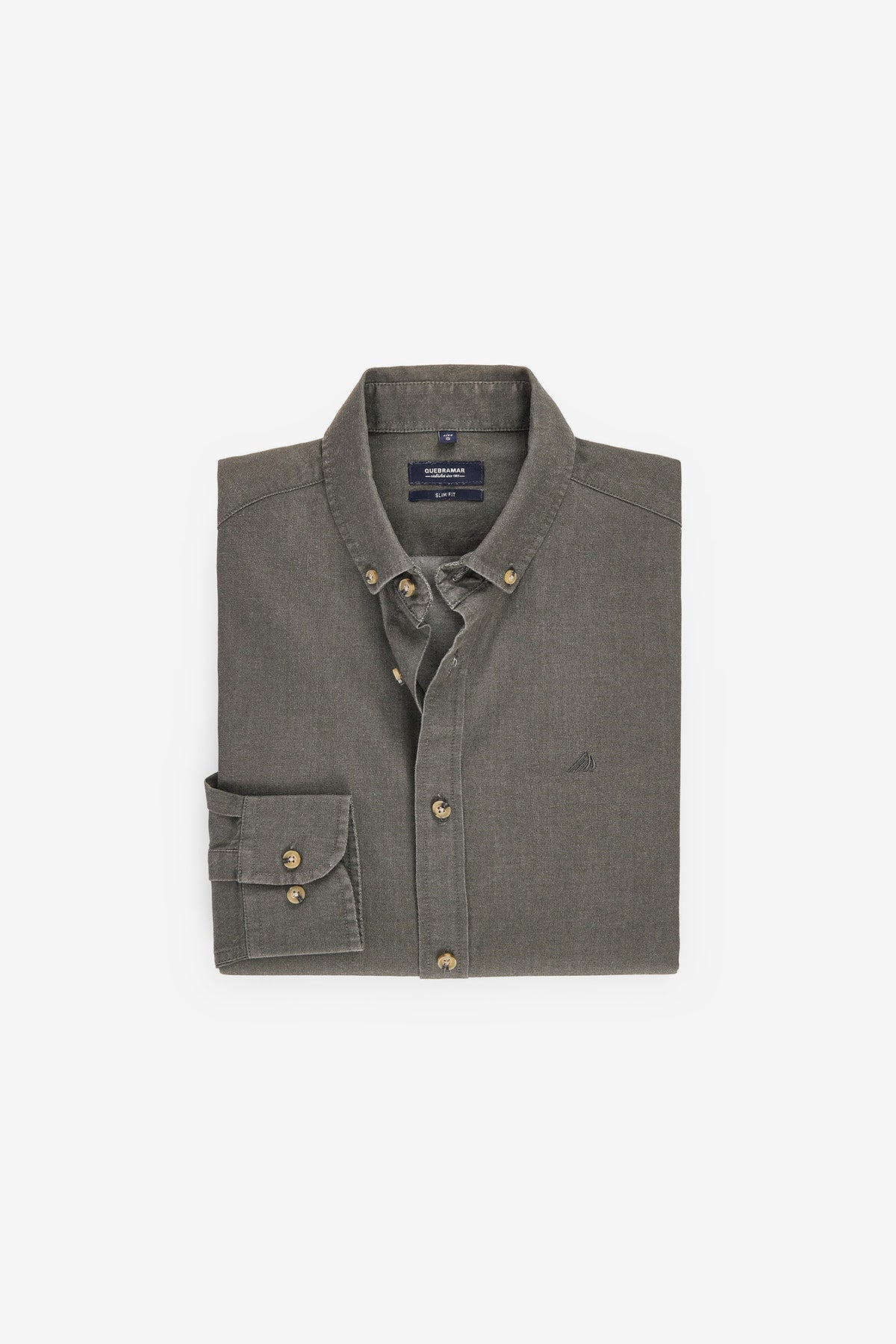 CAMISA EM GANGA LEVE SLIM FIT