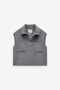 WOOL WAISTCOAT WITH COLLAR