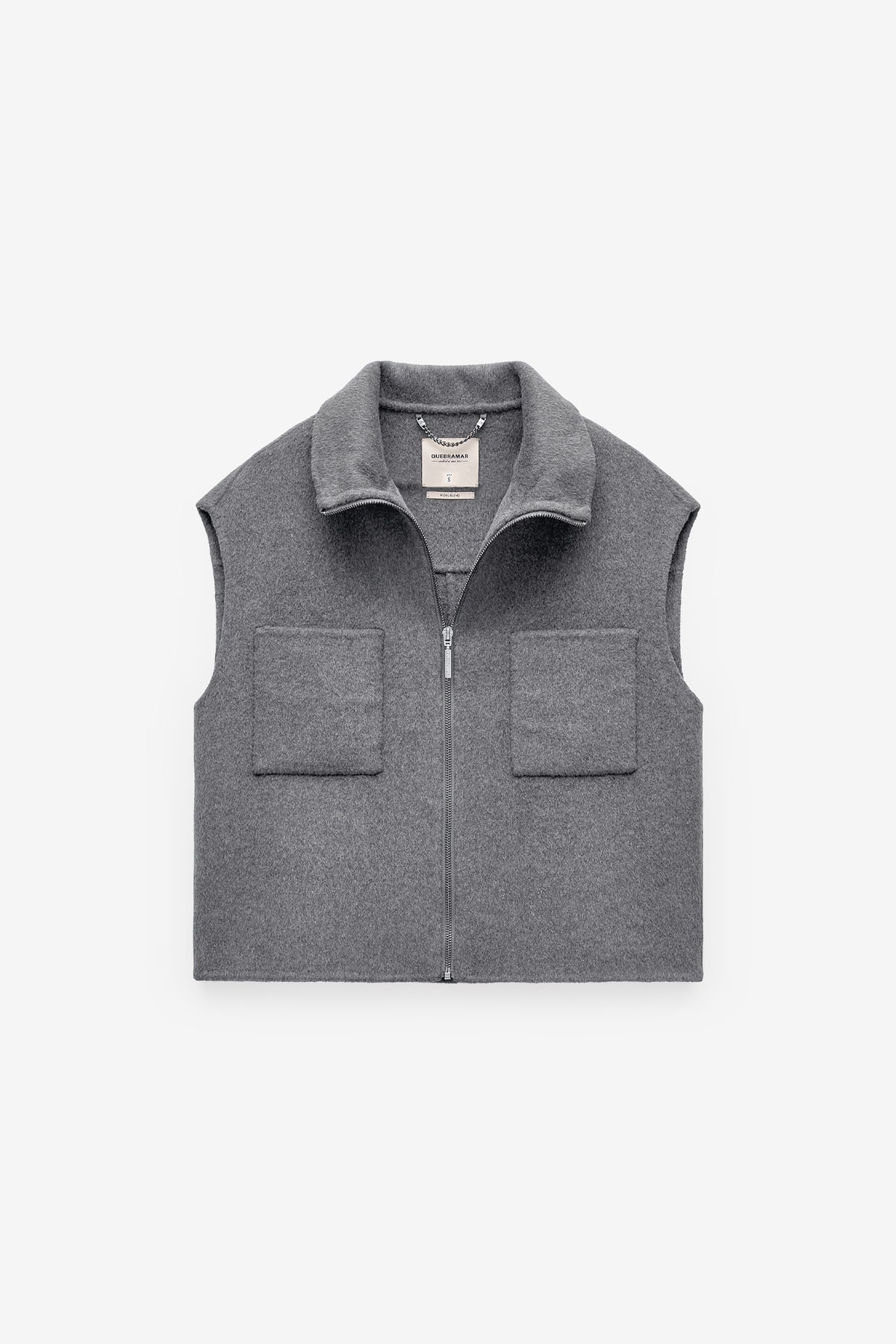 WOOL WAISTCOAT WITH COLLAR