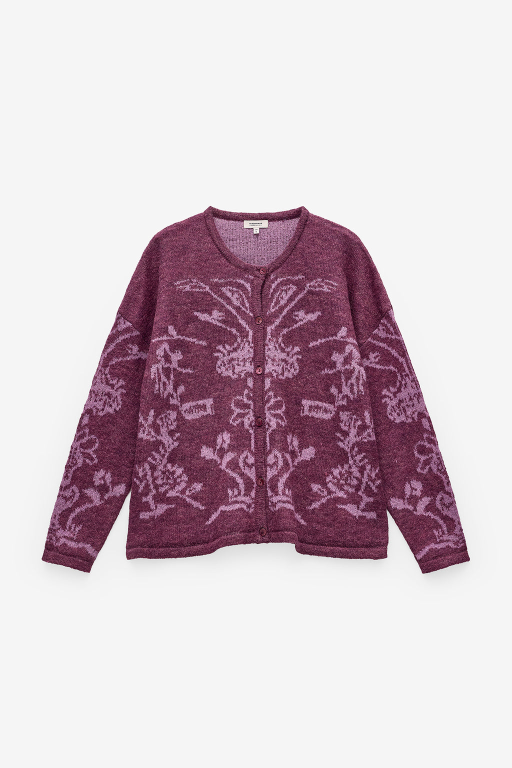 CASACO DE MALHA COM JACQUARD FLORAL