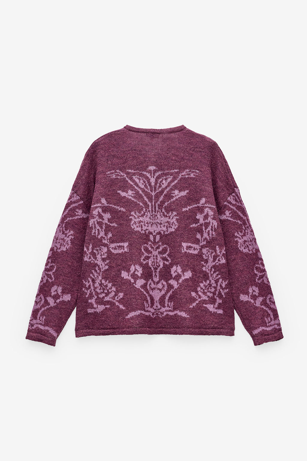 CASACO DE MALHA COM JACQUARD FLORAL