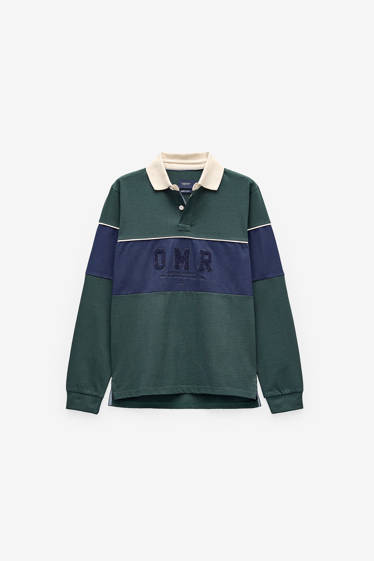 POLO DE MANGA COMPRIDA COLOR BLOCK