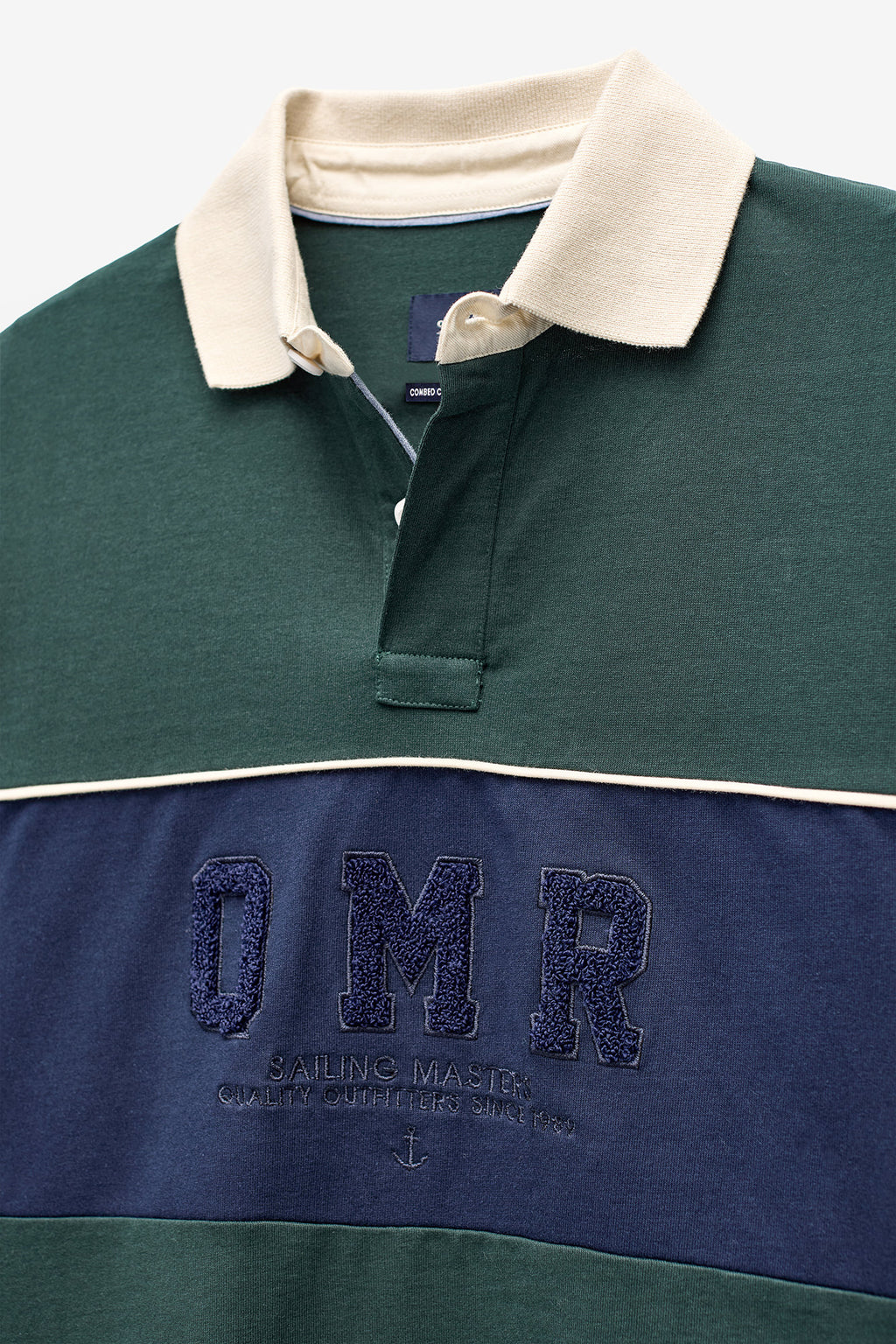 POLO DE MANGA COMPRIDA COLOR BLOCK
