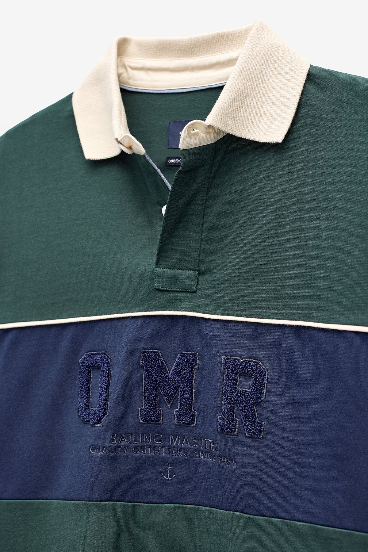POLO DE MANGA COMPRIDA COLOR BLOCK