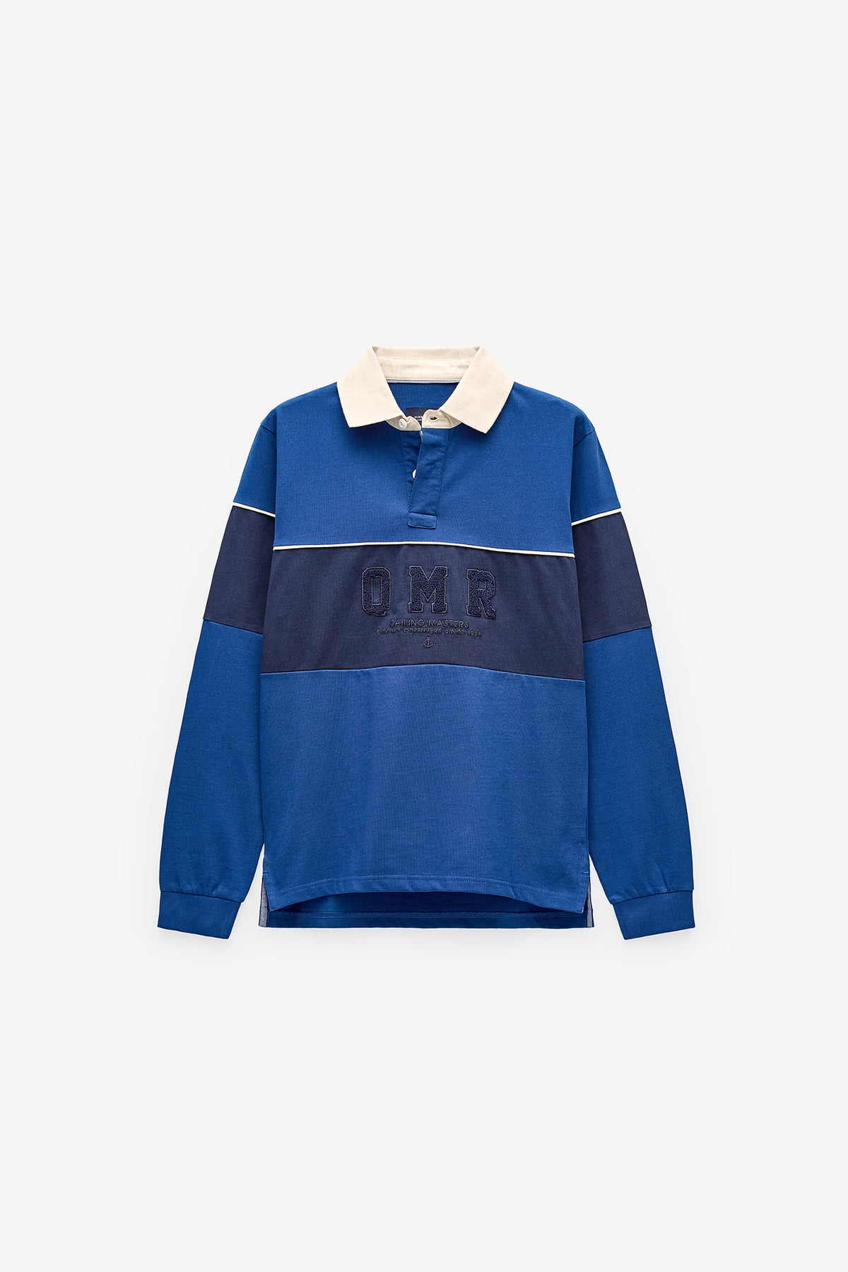 POLO DE MANGA COMPRIDA COLOR BLOCK
