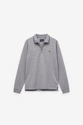 POLO MANGA COMPRIDA EM JERSEY COM FECHO