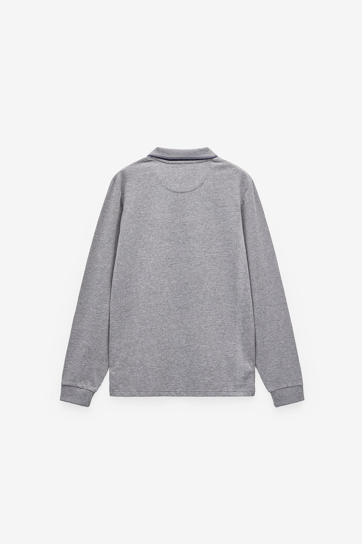 POLO MANGA COMPRIDA EM JERSEY COM FECHO