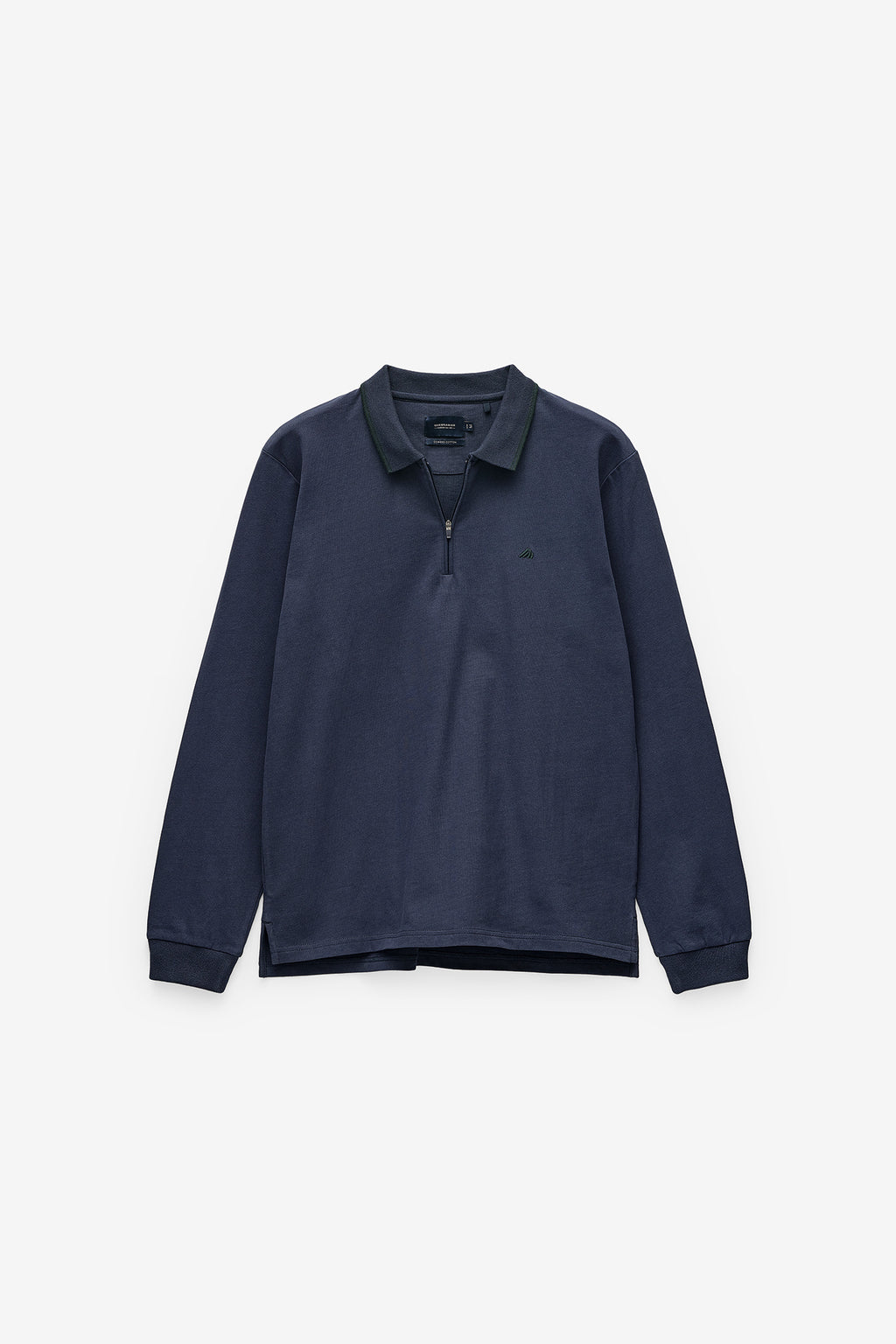 POLO MANGA COMPRIDA EM JERSEY COM FECHO