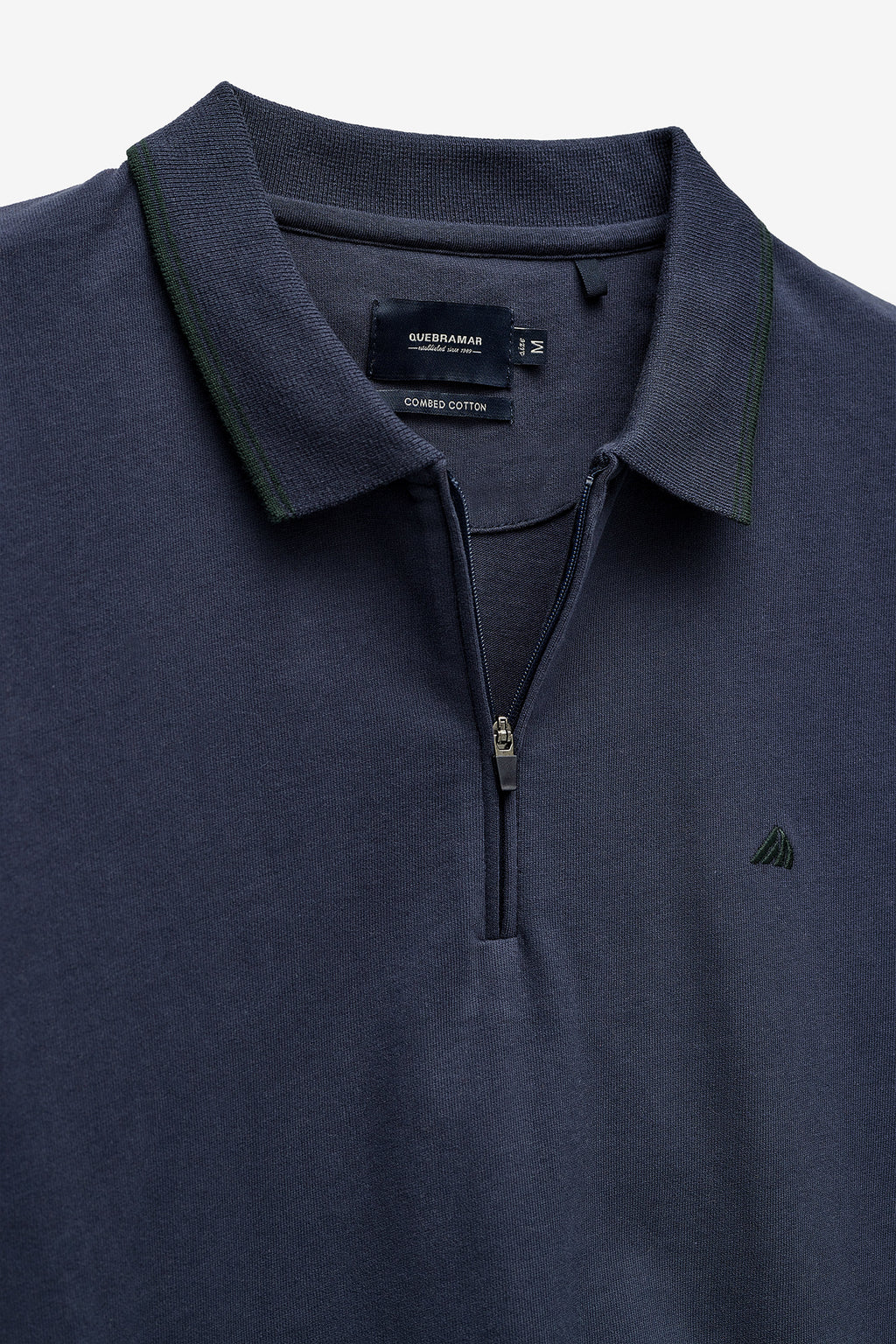 POLO MANGA COMPRIDA EM JERSEY COM FECHO