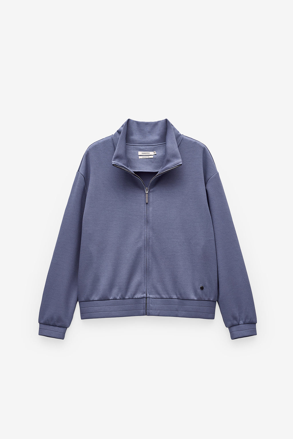 SWEATSHIRT COM GOLA SUBIDA E FECHO