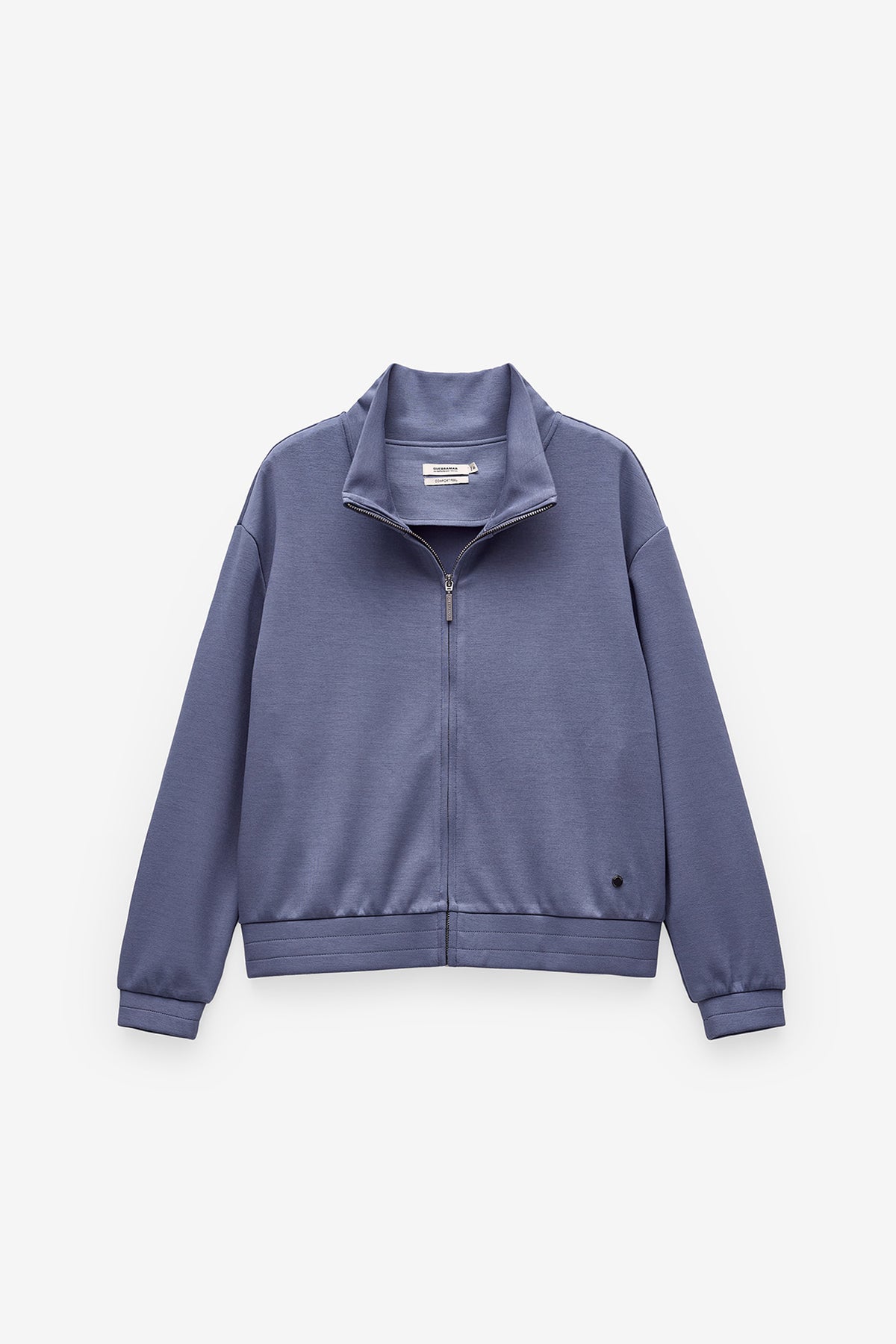 SWEATSHIRT COM GOLA SUBIDA E FECHO