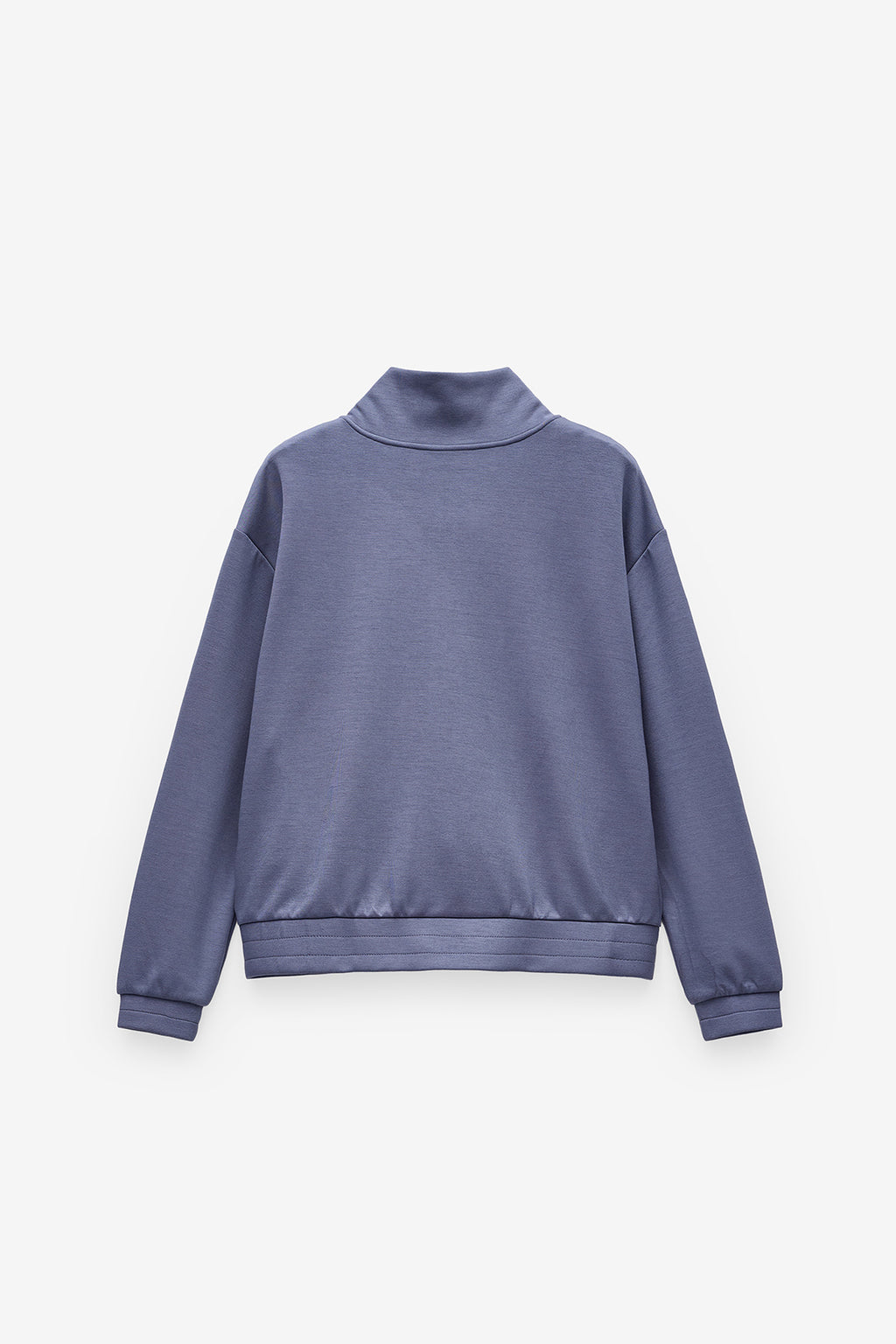 SWEATSHIRT COM GOLA SUBIDA E FECHO