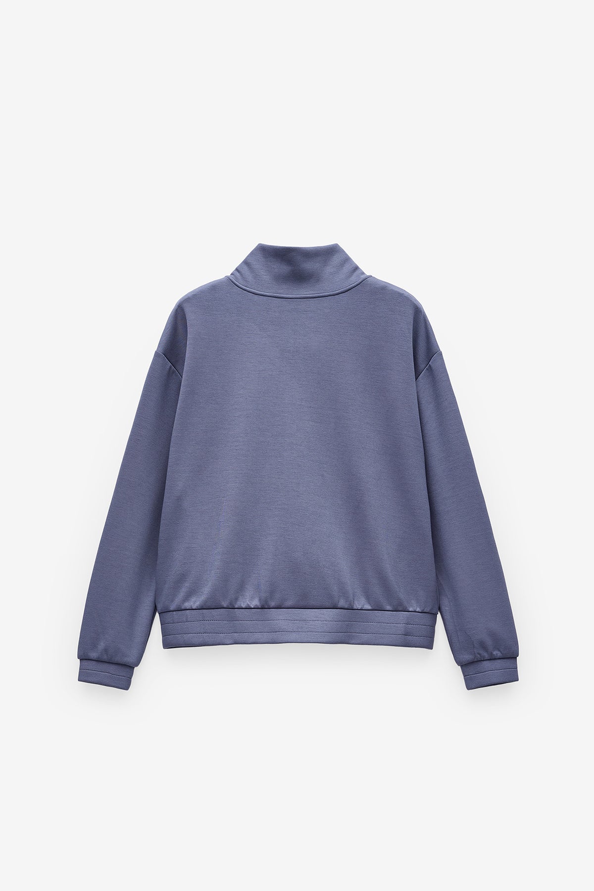 SWEATSHIRT COM GOLA SUBIDA E FECHO