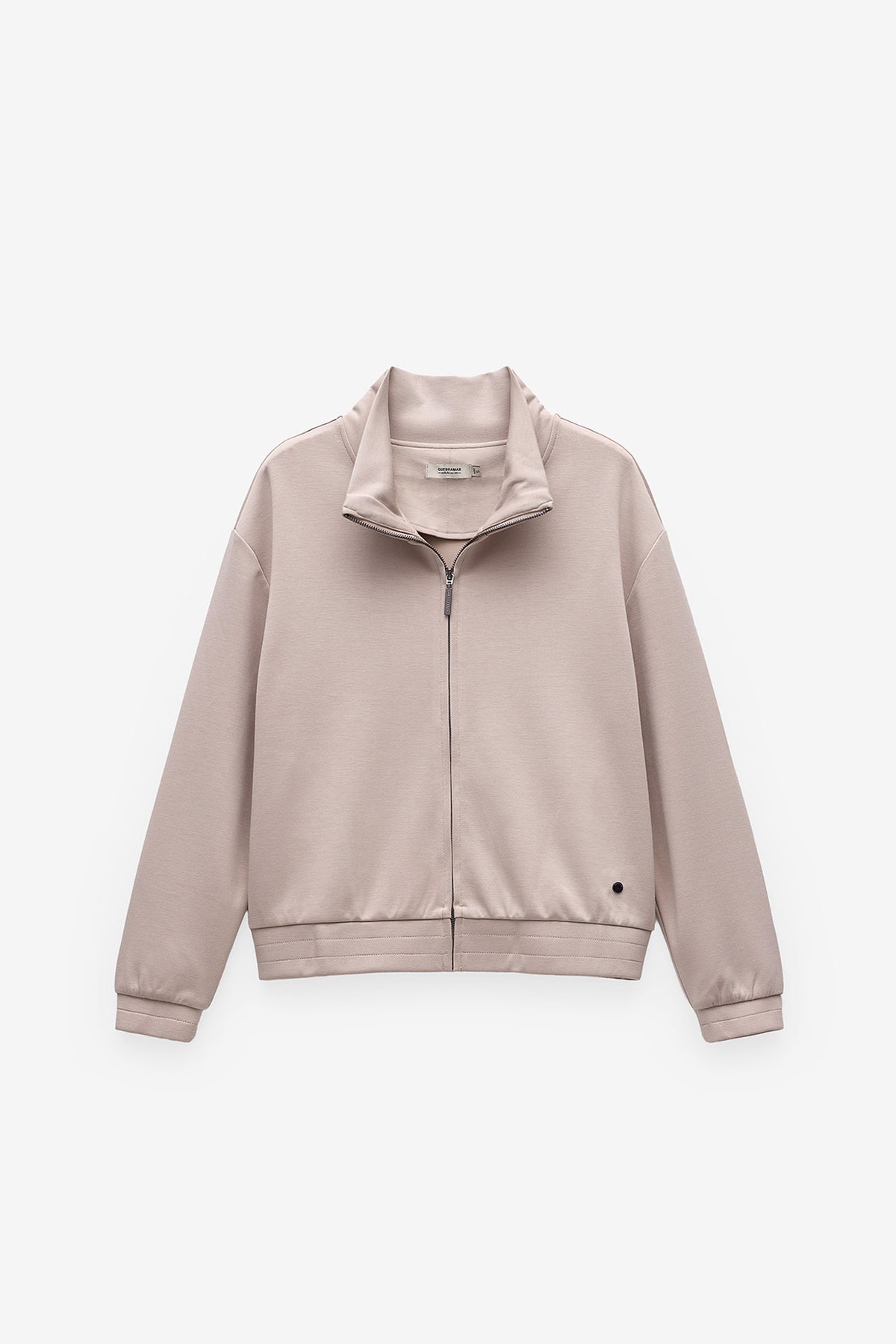 SWEATSHIRT COM GOLA SUBIDA E FECHO