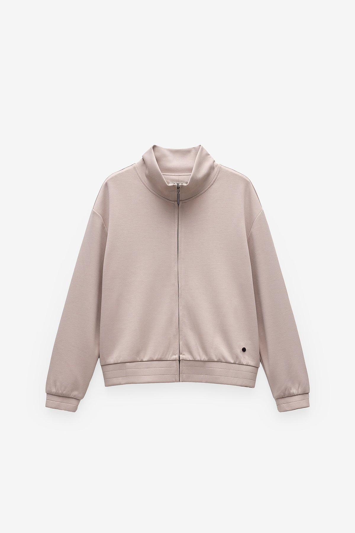 SWEATSHIRT COM GOLA SUBIDA E FECHO