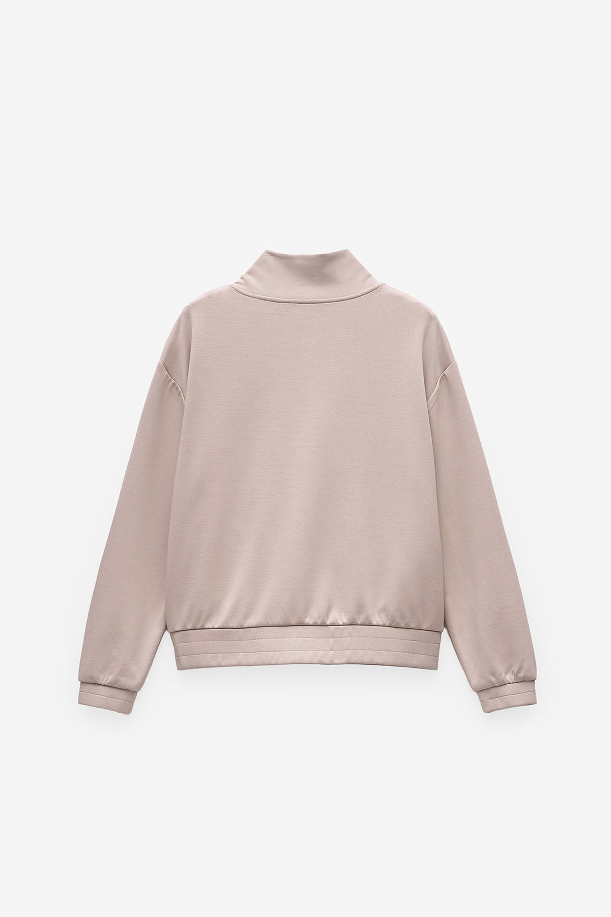 SWEATSHIRT COM GOLA SUBIDA E FECHO
