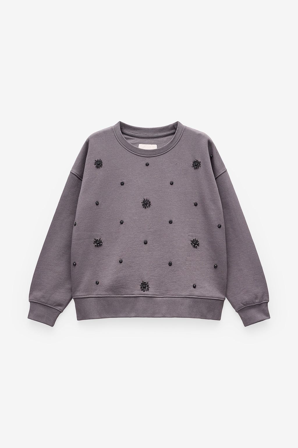 SWEATSHIRT COM APLICAÇÕES BRILHANTES
