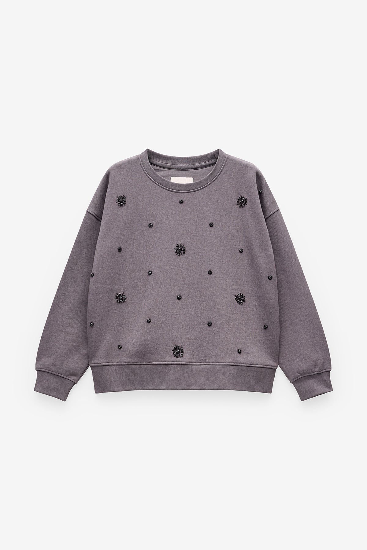SWEATSHIRT COM APLICAÇÕES BRILHANTES