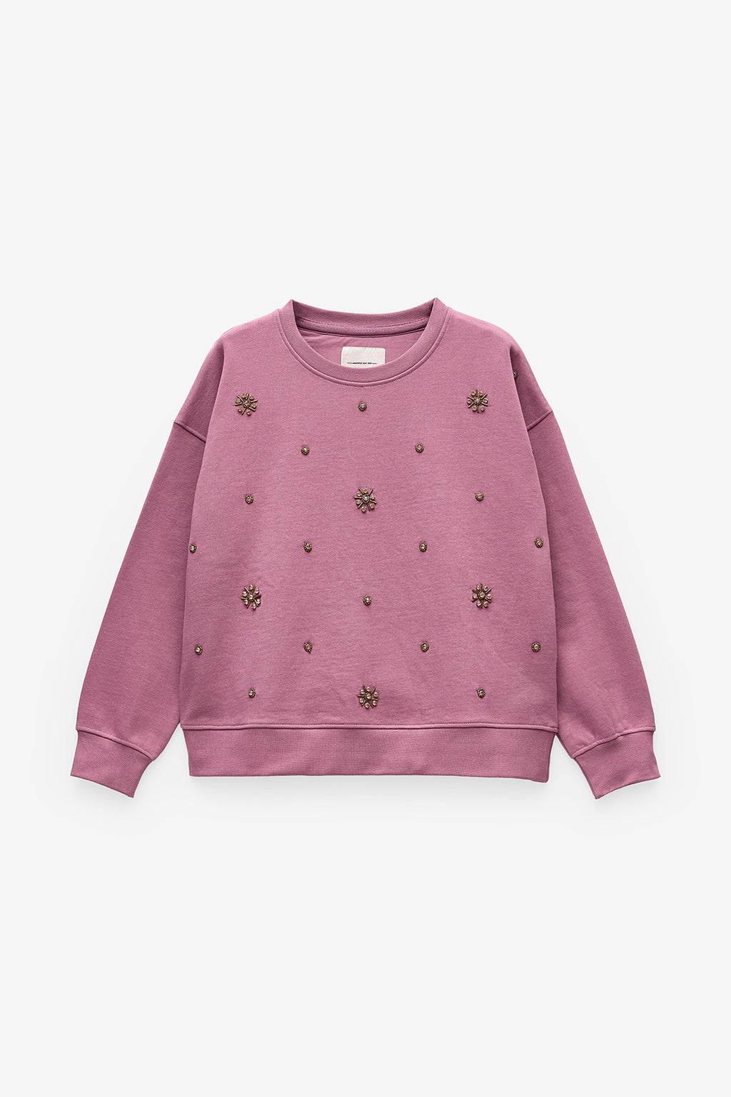 SWEATSHIRT COM APLICAÇÕES BRILHANTES