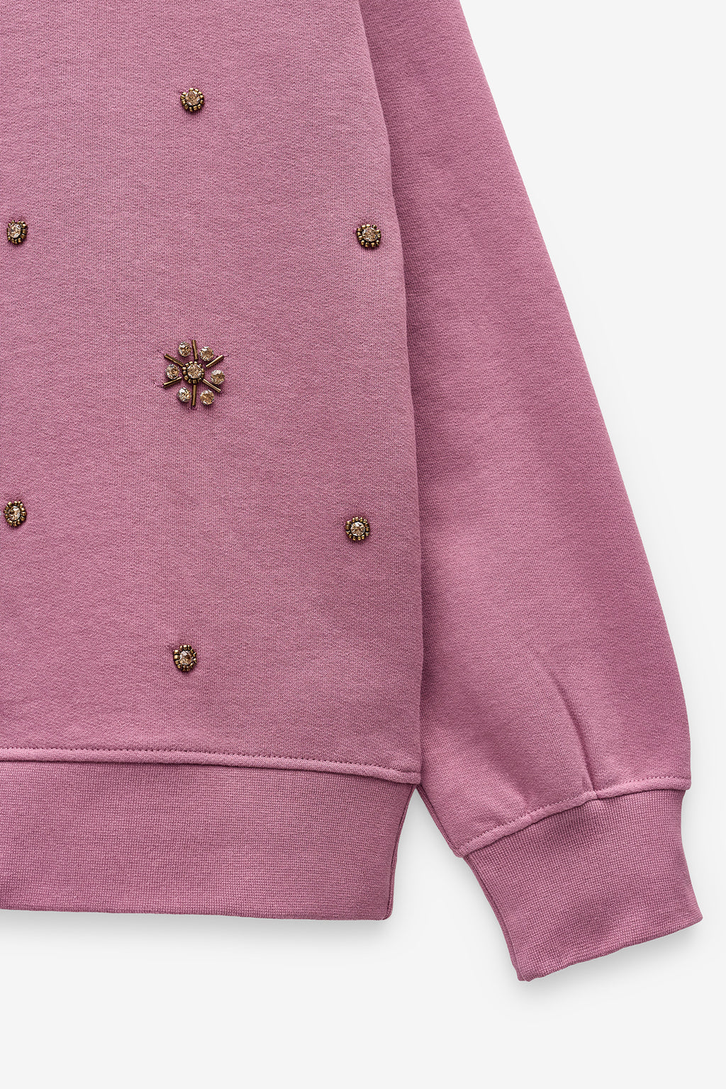 SWEATSHIRT COM APLICAÇÕES BRILHANTES