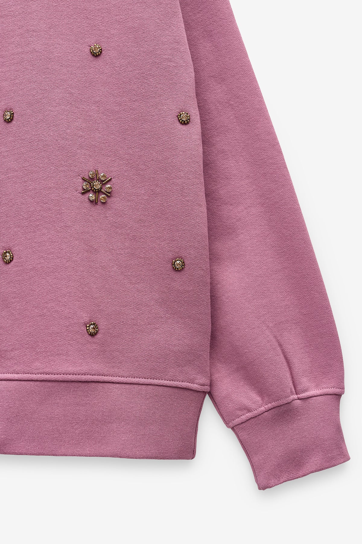 SWEATSHIRT COM APLICAÇÕES BRILHANTES