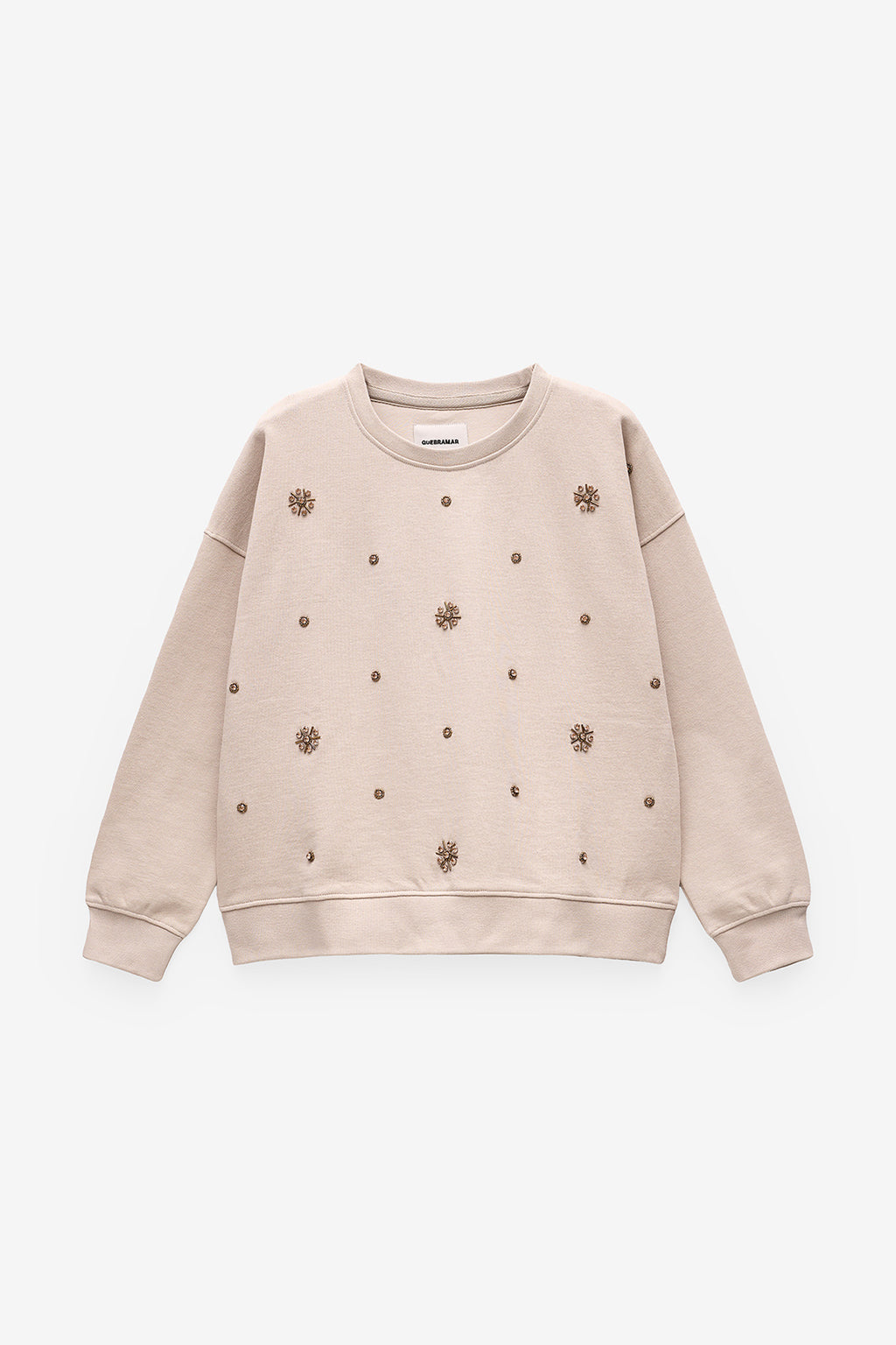 SWEATSHIRT COM APLICAÇÕES BRILHANTES