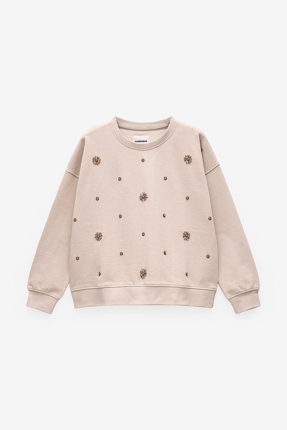 SWEATSHIRT COM APLICAÇÕES BRILHANTES