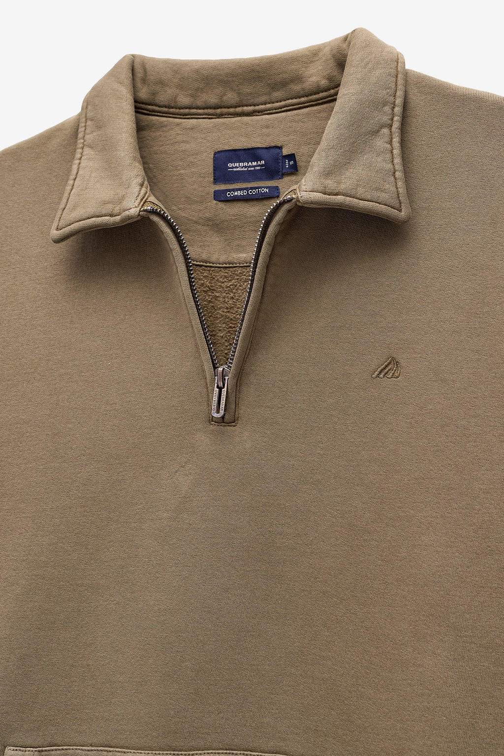 SWEATSHIRT COM FECHO GARMENT DYE