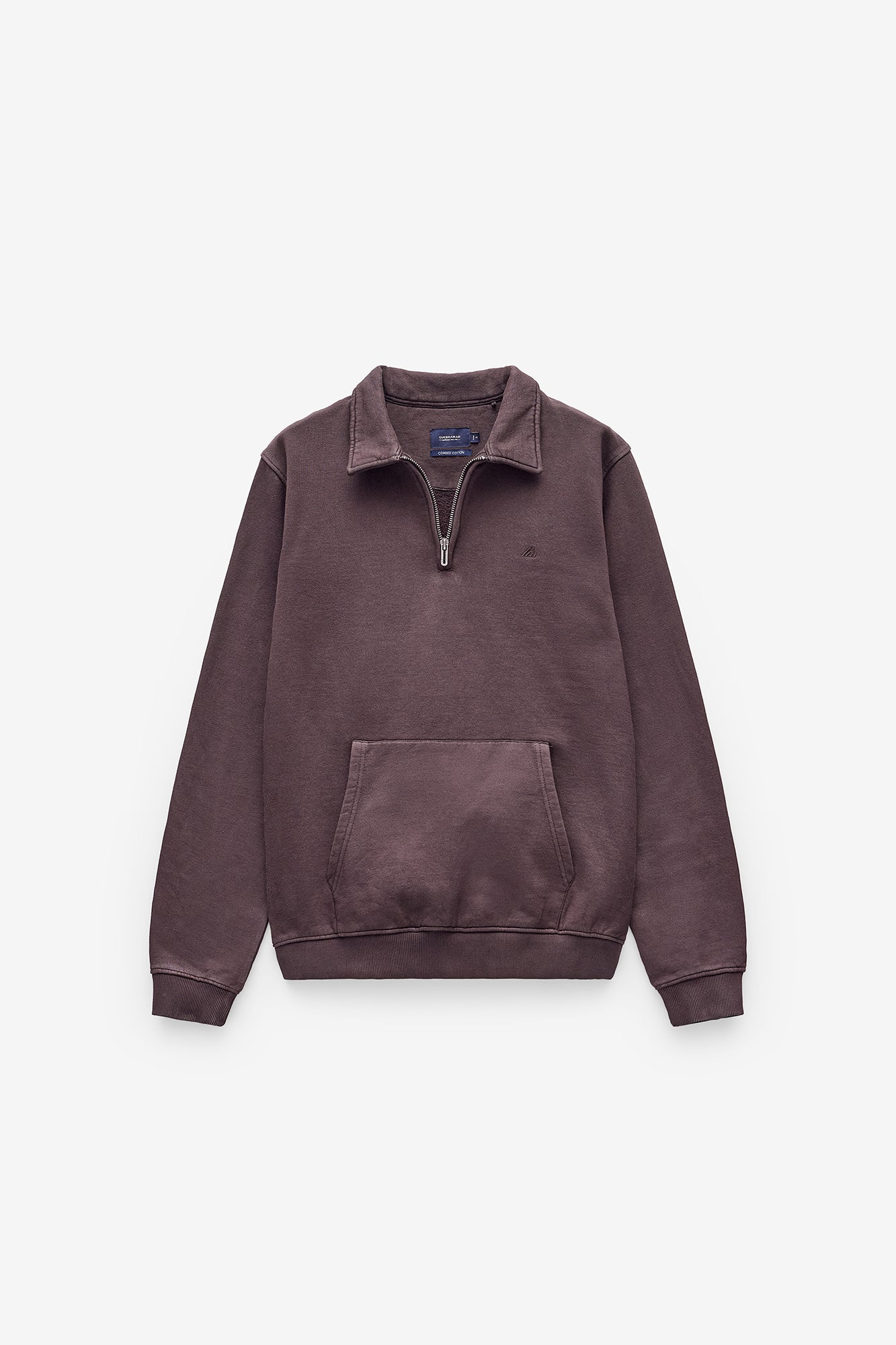 SWEATSHIRT COM FECHO GARMENT DYE