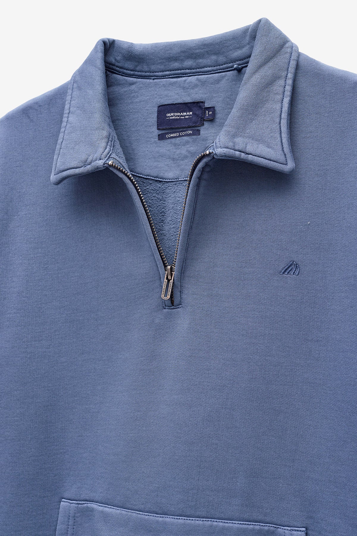 SWEATSHIRT COM FECHO GARMENT DYE